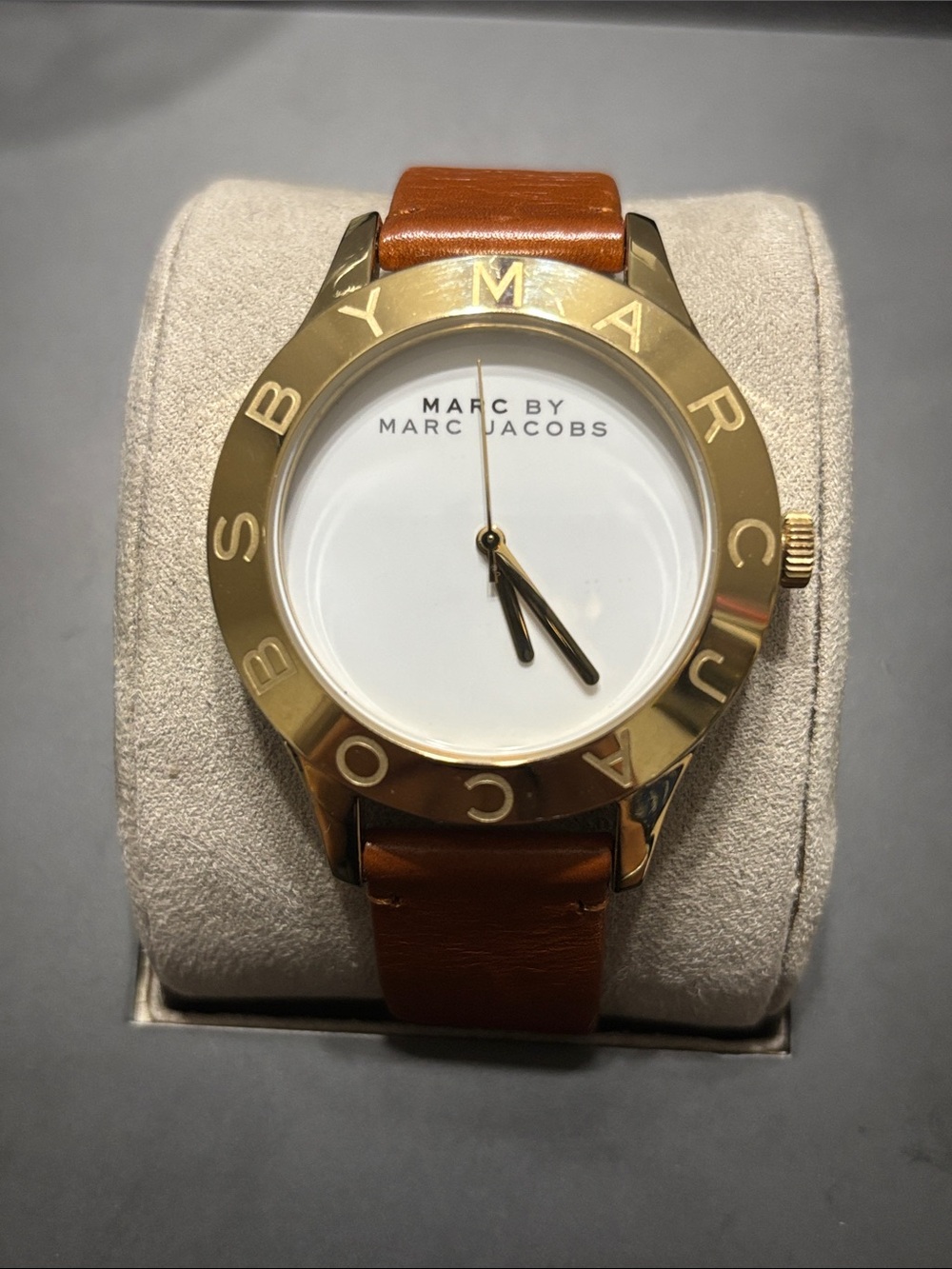 Marc by Marc Jacobs Gold and Brown Leather Women's Watch